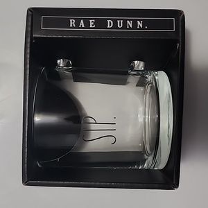 RAE DUNN  18 oz Glass Mug /Sip